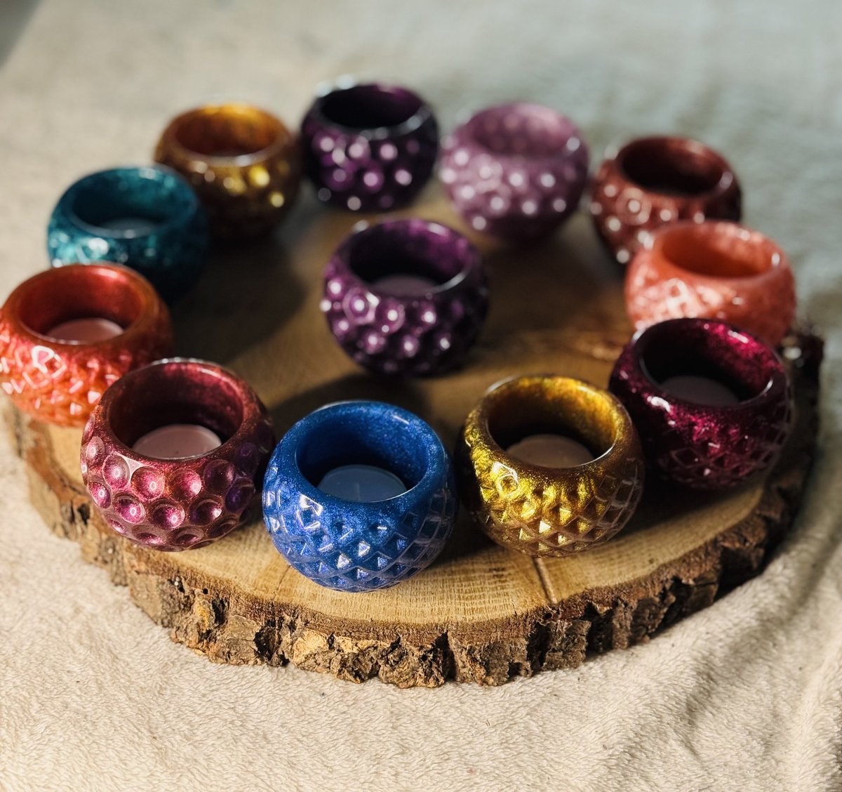 Round Tealight Candle Resin Series 