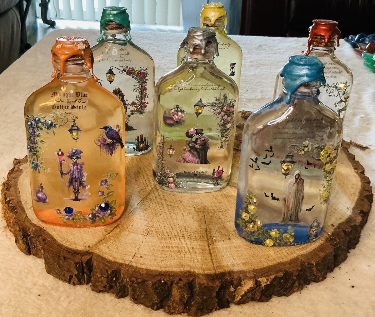 Gothic Courtyard Potion Bottles