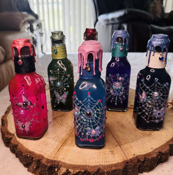 Butterflies & Spider Webs Potion Bottle Series