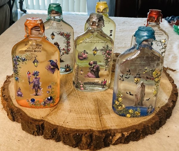 Gothic Courtyard Potion Bottles
